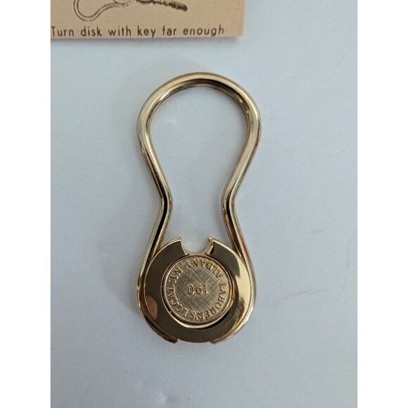 Vintage Key-Guard Key Holder 100 Gold Tone Metal Compact Instructions Included - Picture 2 of 4